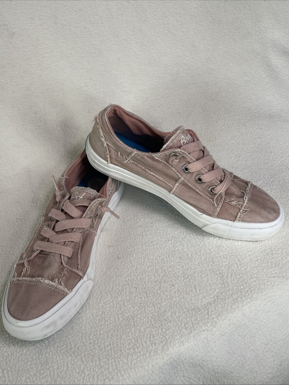 Blowfish Malibu Fixed-Lace Dusty Rose Canvas Sneakers (For Women) - Size 8 US